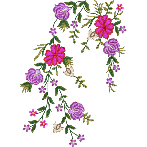 Delicate Flower Embroidery Design