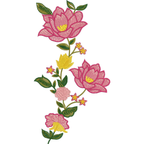Simple Flower Embroidery Design