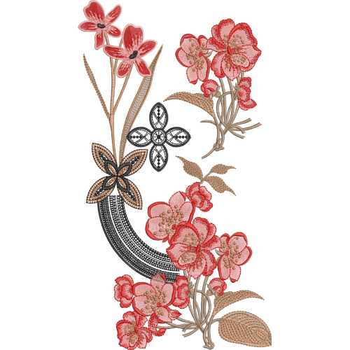 Unique Flower Embroidery Design