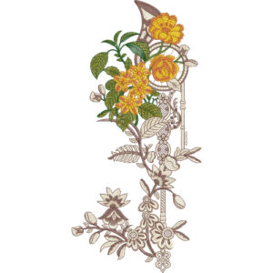 Motive Flower Embroidery Design