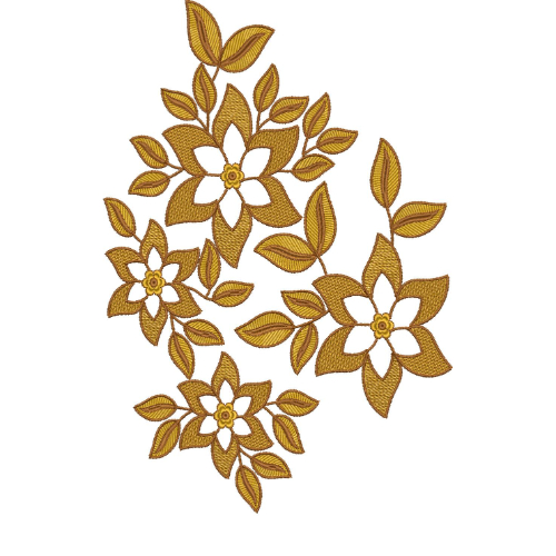Delicate Flower Embroidery Design