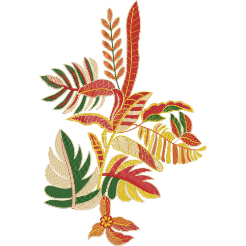Motive Flower Embroidery Design