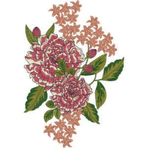 Flower Corner Embroidery Design
