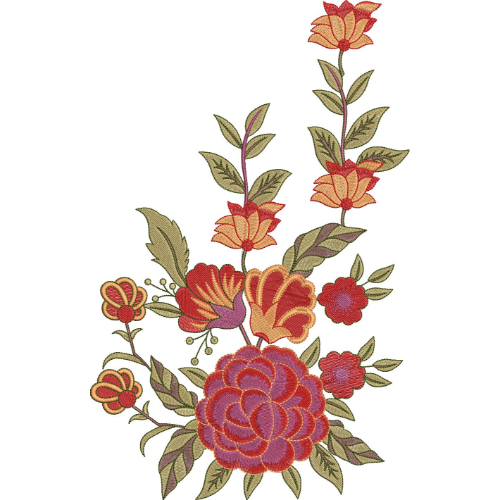 Simple Flower Embroidery Design