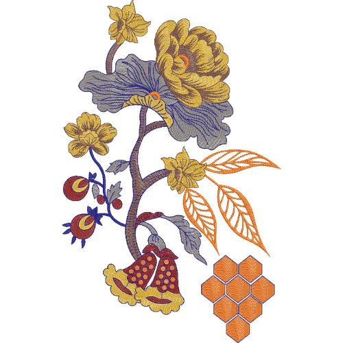 Unique Flower Embroidery Design