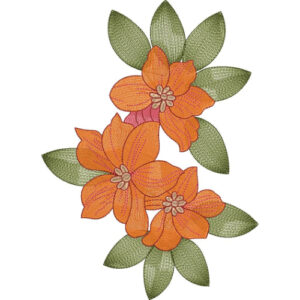 Motive Flower Embroidery Design