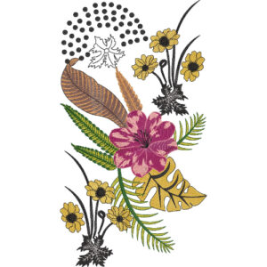 Flower Kurta Embroidery Design