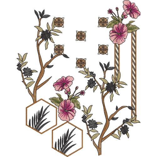Delicate Flower Embroidery Design