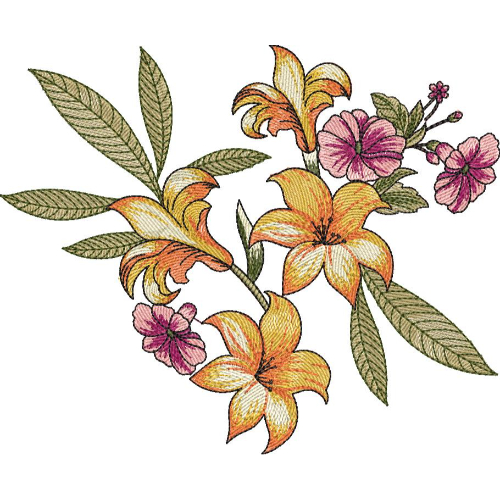 Beautiful Flower Embroidery Design