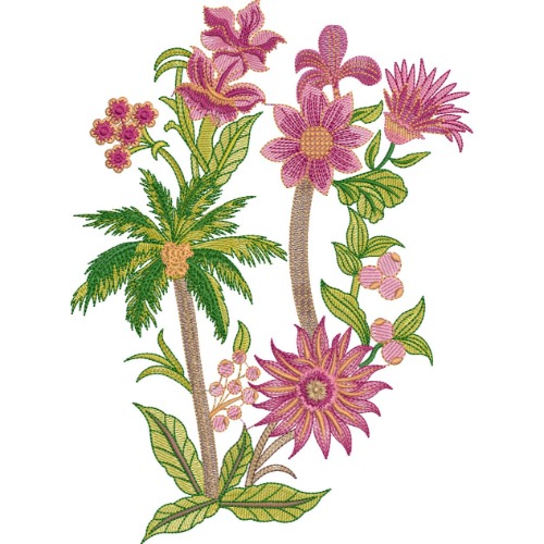 Simple Flower Embroidery Design