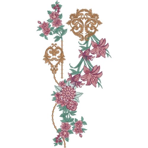 Flower Kurta Embroidery Design