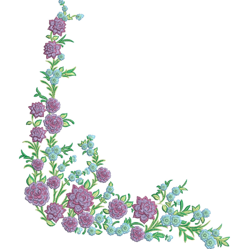 Unique Flower Embroidery Design