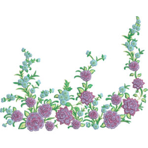 Motive Flower Embroidery Design
