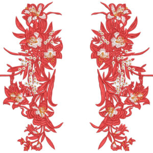 Motive Flower Embroidery Design
