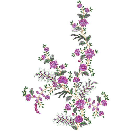 Delicate Flower Embroidery Design
