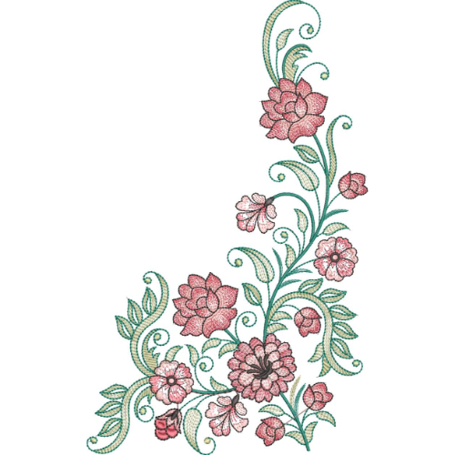 Unique Flower Embroidery Design