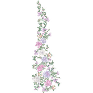 Motive Flower Embroidery Design