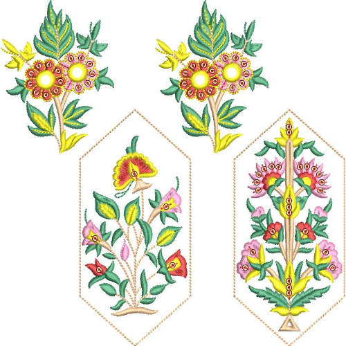 Simple Flower Embroidery Design