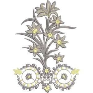 Motive Flower Embroidery Design