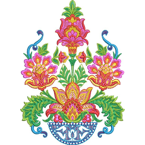 Flower Kurta Embroidery Design