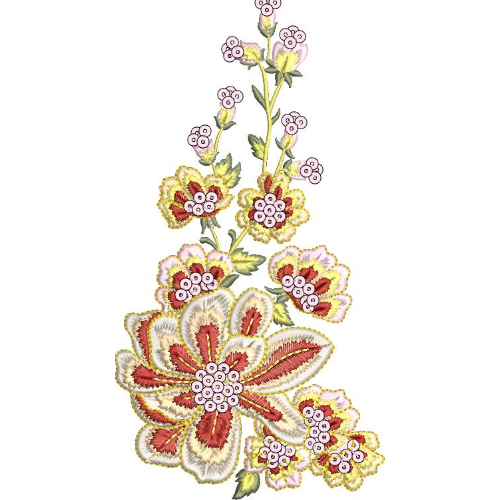 Flower Kurta Embroidery Design