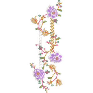 Flower Corner Embroidery Design