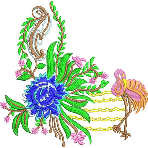 Flower Kurta Embroidery Design