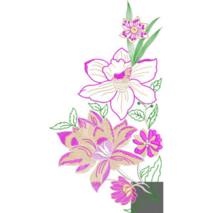Simple Flower Embroidery Design