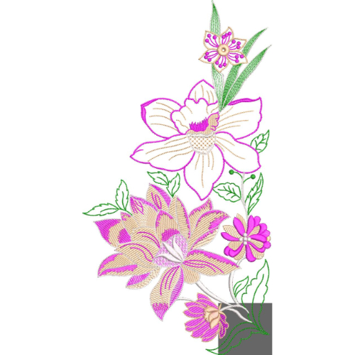 Simple Flower Embroidery Design