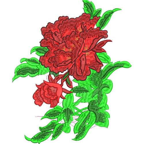 Flower Corner Embroidery Design