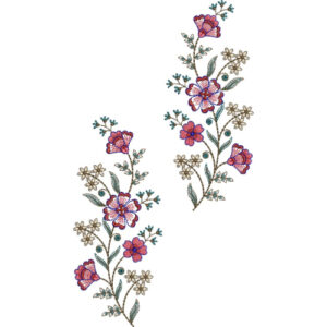Motive Flower Embroidery Design