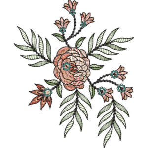 Flower Kurta Embroidery Design