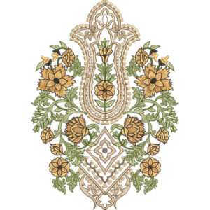 Flower Corner Embroidery Design
