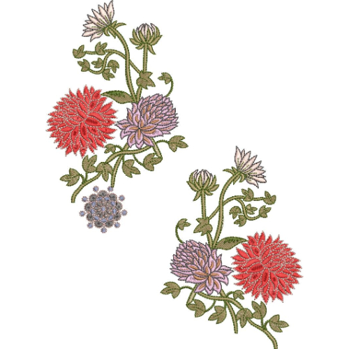 Unique Flower Embroidery Design