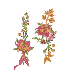 Flower Corner Embroidery Design