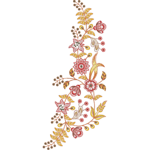 Unique Flower Embroidery Design