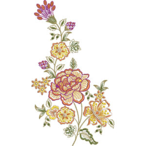 Motive Flower Embroidery Design