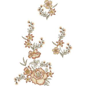 Flower Corner Embroidery Design