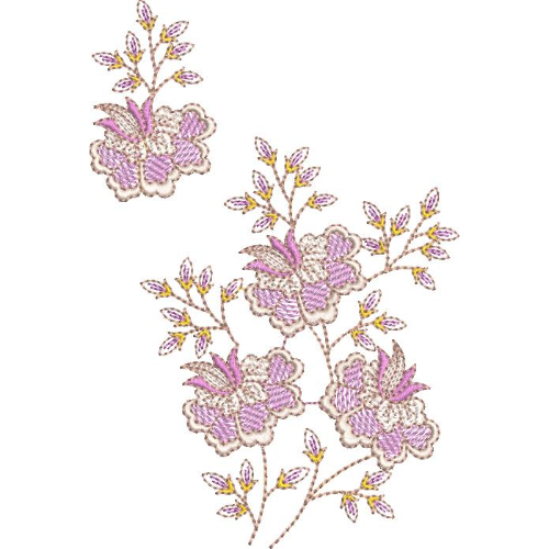 Flower Kurta Embroidery Design