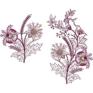 Flower Kurta Embroidery Design
