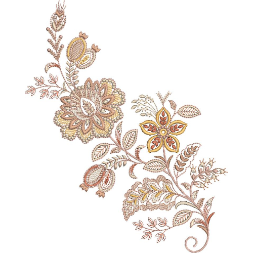 Unique Flower Embroidery Design