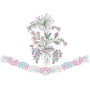 Motive Flower Embroidery Design