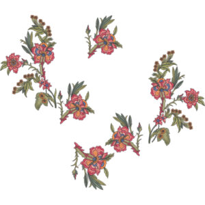 Flower Corner Embroidery Design