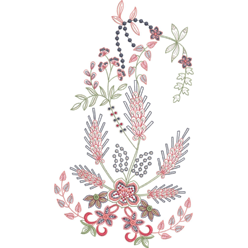 Flower Kurta Embroidery Design