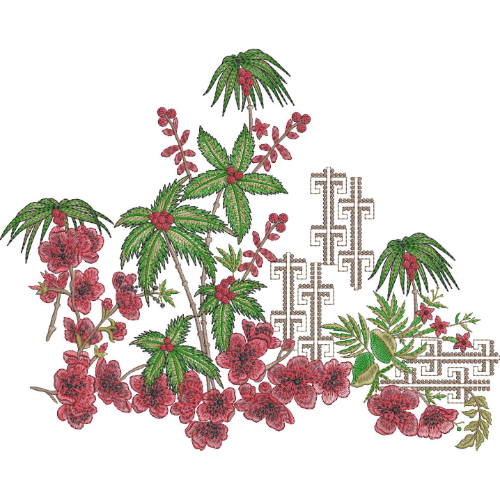 Delicate Flower Embroidery Design