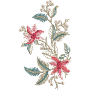 Flower Corner Embroidery Design