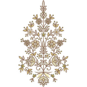 Motive Flower Embroidery Design