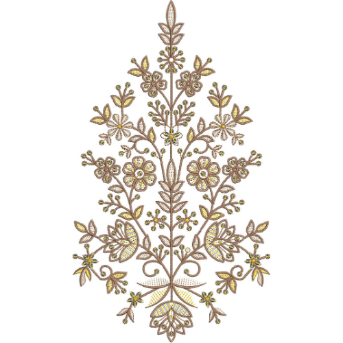 Motive Flower Embroidery Design