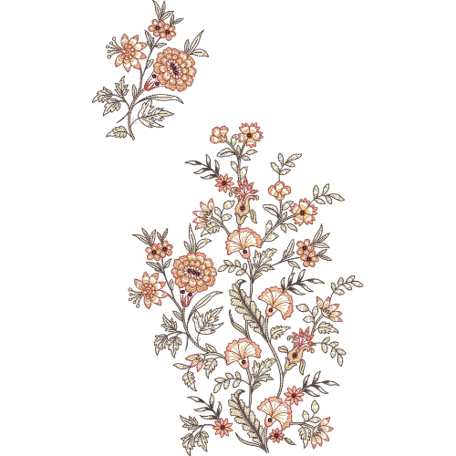 Delicate Flower Embroidery Design