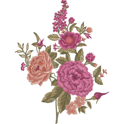 Simple Flower Embroidery Design